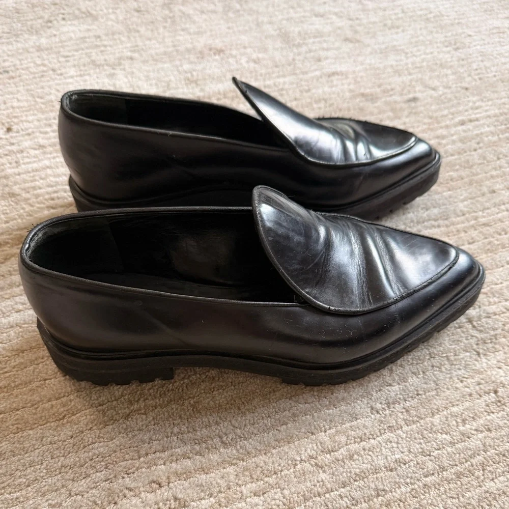 PROENZA SCHOULER Pointy Toe Loafer in Black Size 38